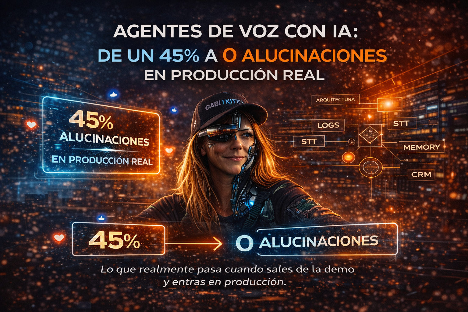 Agentes de voz con IA: de un 45% a 0 alucinaciones en producción real ...